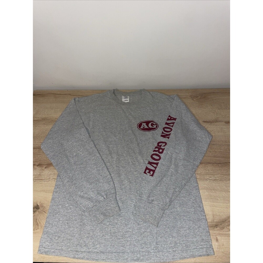 Avon Grove AG Long Sleeve Tee M Gray Maroon High School Alumni